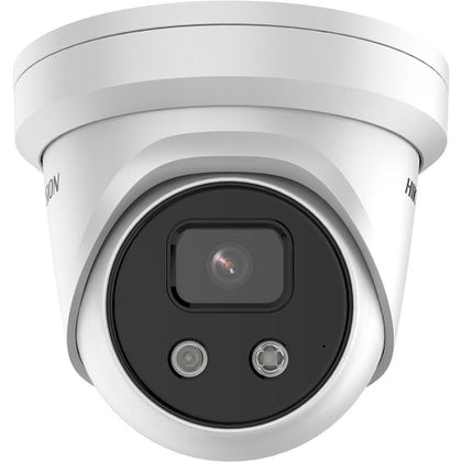 Hikvision DS-2CD2346G2-IU Pro Series AcuSense IP67 4MP IR 30M IP Turret Camera, 4mm Fixed Lens, White