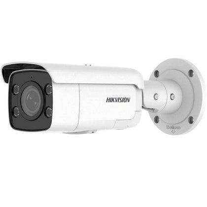 Hikvision DS-2CD2T87G2-LSU/SL Pro Series ColorVu 4K Strobe Light and Audible Warning IP67 IR IP Bullet Camera, 4mm Fixed Lens, White