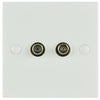 Double F-Type Screw Wallplate