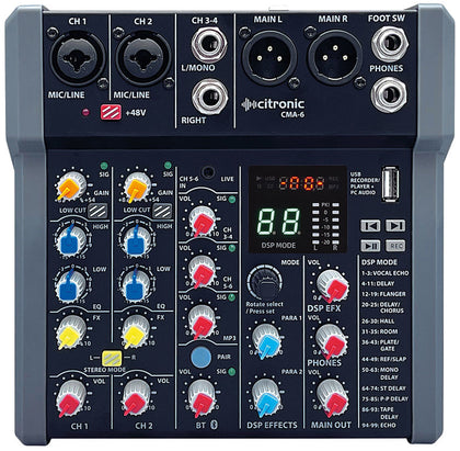 CMA-series Compact Mixers with DSP, USB Play/Record/PC and Bluetooth