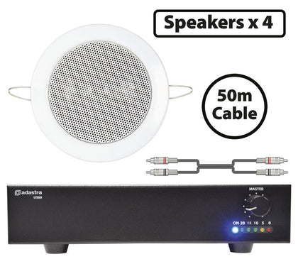 Add-on 100V Washroom / Corridor Ceiling Speaker Packages