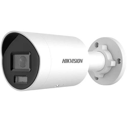 Hikvision DS-2CD2047G2H-LIU(2.8mm)(eF) Pro Series, 4MP Smart Hybrid Light with ColorVu IP Bullet Camera with Microphone, 2.8mm Fixed Lens, IP67, White