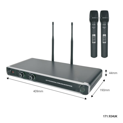 NU20 Dual UHF Wireless Microphone Systems