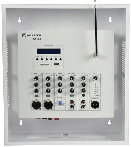 SA-series Secure Wall Amplifier 100V with UHF Mic + Media Player