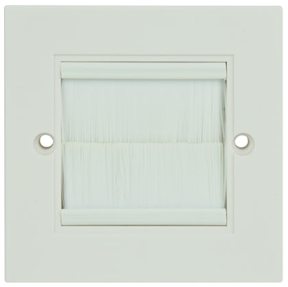 White Single Gang Wallplate Brushes