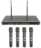 NU4 Quad UHF Wireless Microphone System