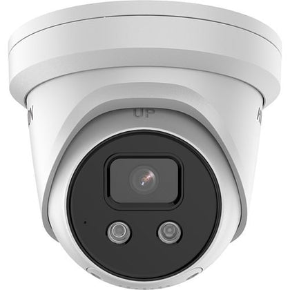 Hikvision DS-2CD2346G2-ISU/SL Pro Series AcuSense IP67 4MP IR 30M IP Turret Camera, 2.8mm Fixed Lens, White